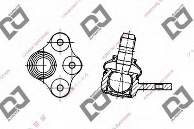 DJ PARTS db1178 -  Несущий / направляющий шарнир